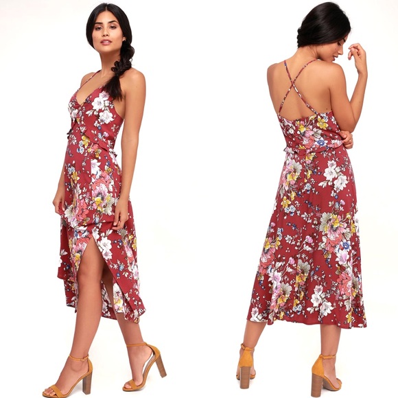 Lulus Dresses & Skirts - NWT Lulus That Loving Feeling Floral Midi Dress